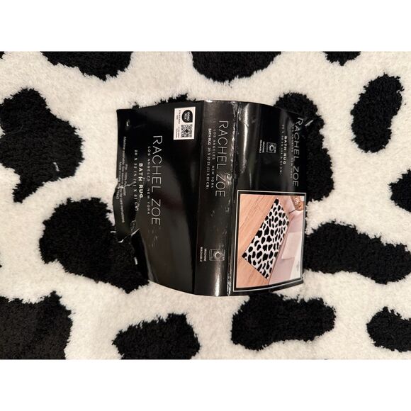 Rachel Zoe Leopard Bath Rug 20x32 Designer Luxury Plush Mat Animal Print - Picture 2 of 4
